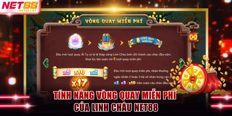 Linh Châu NET88 Xếp Cây Phát Tài Mở Jackpot 900 Triệu 4 Tính năng vòng quay miễn phí trong Linh Châu NET88